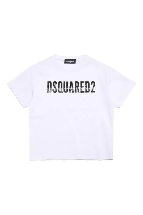 Dsquared2 Kids Logo Printed Sequin Crewneck T-Shirt