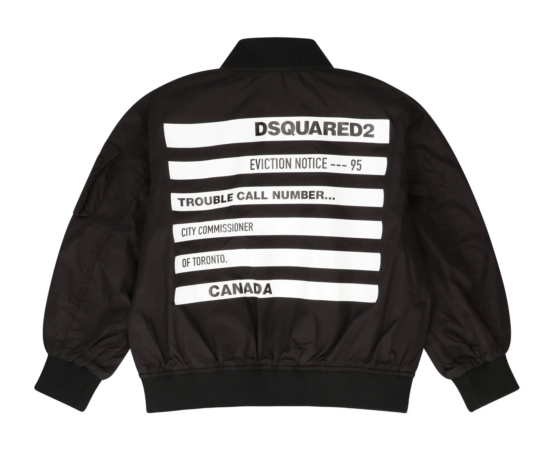 Dsquared2 Kids Logo Printed Zip-Up Bomber Jacket