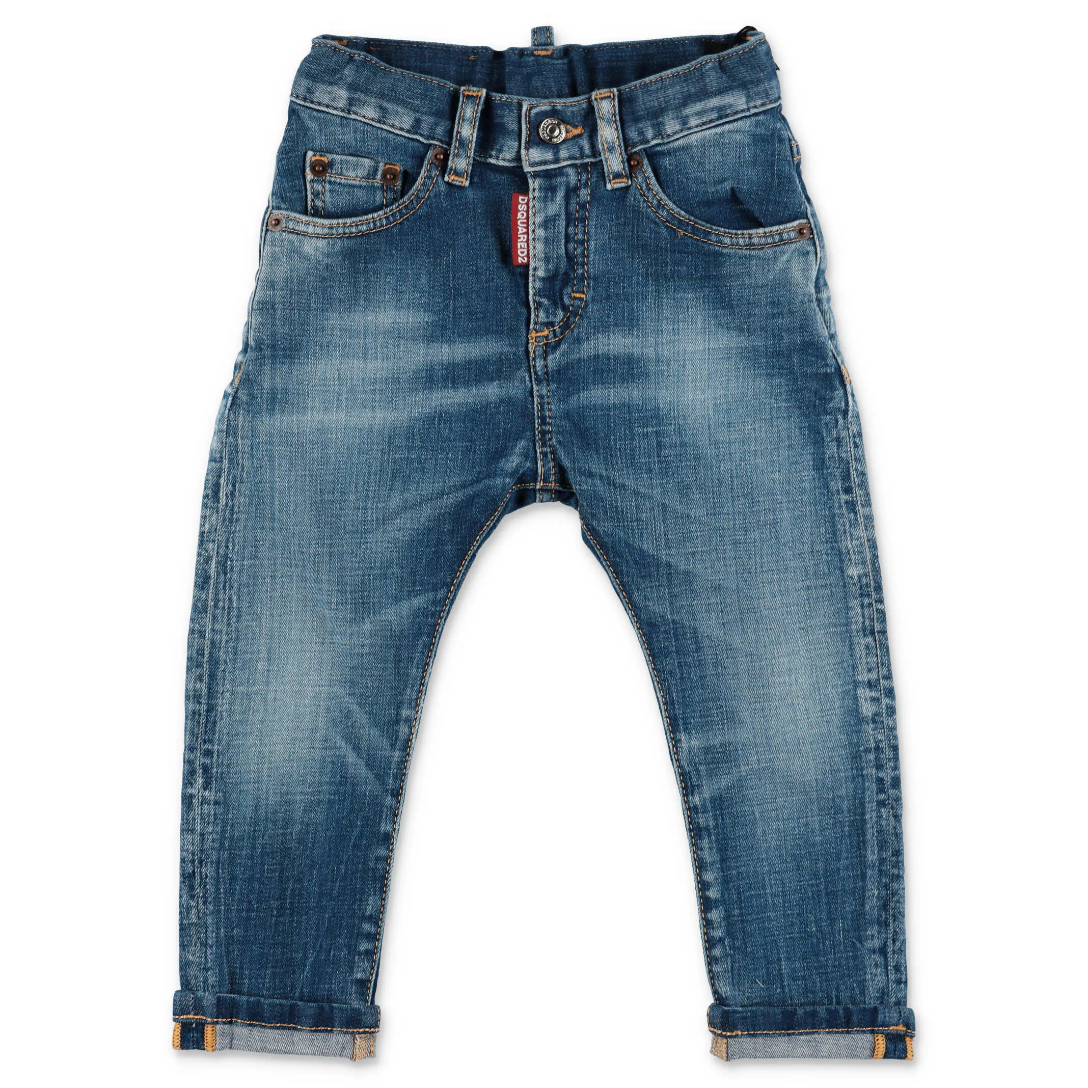 Dsquared2 Kids Logo Tag Slim-Fit Jeans