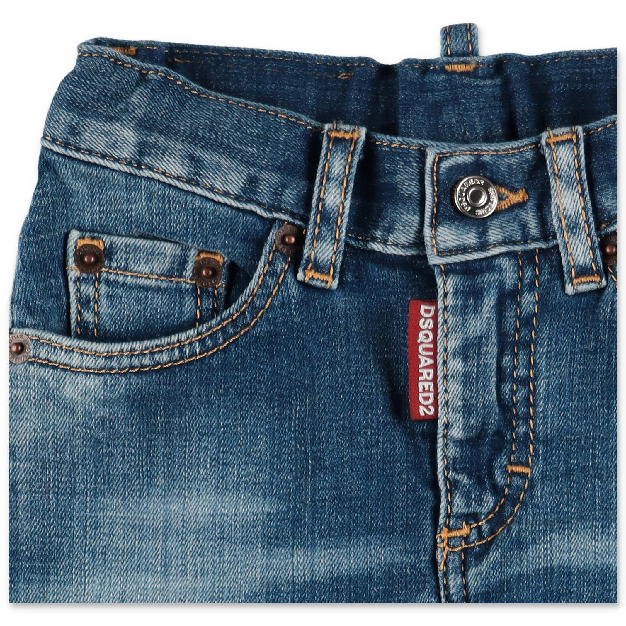 Dsquared2 Kids Logo Tag Slim-Fit Jeans