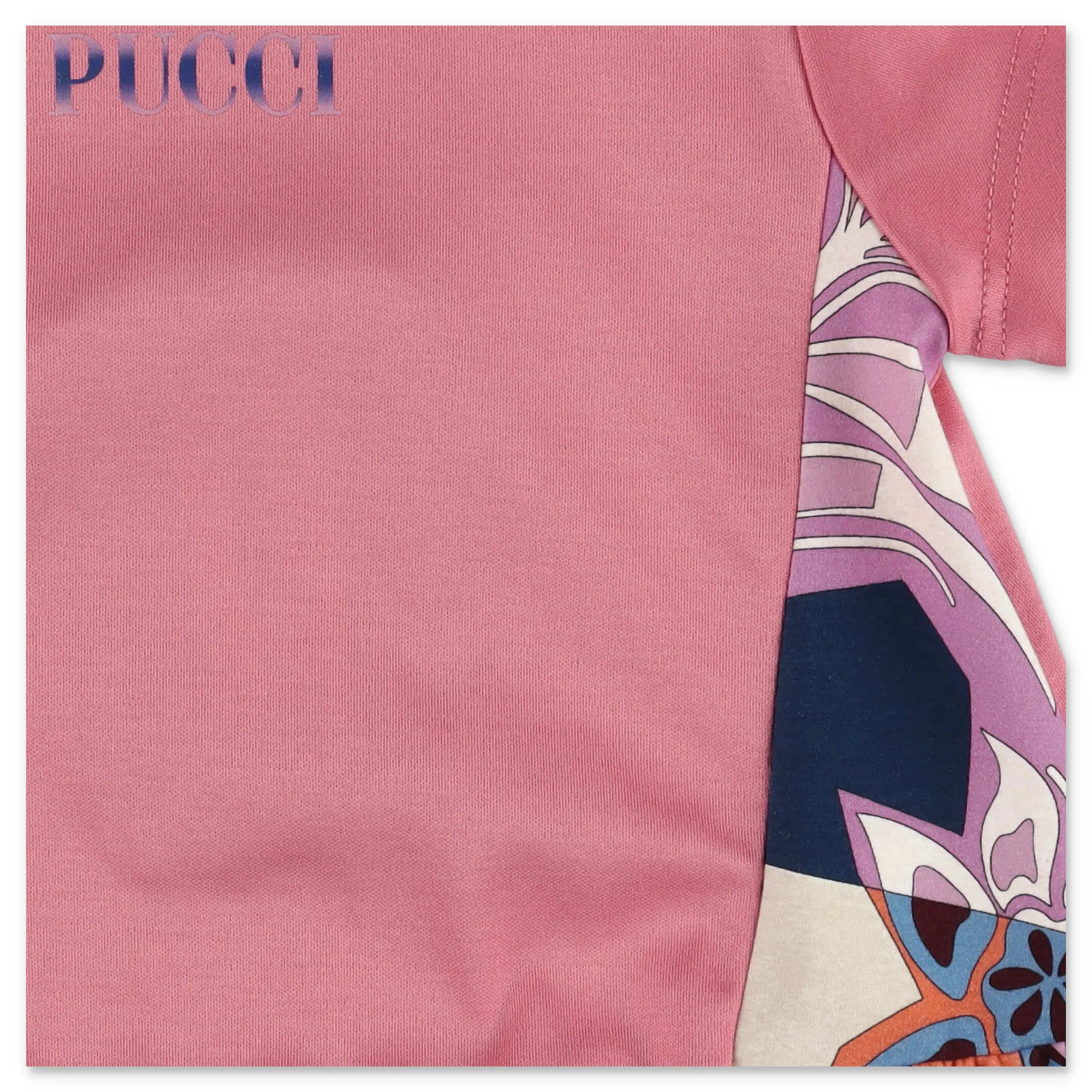 Emilio Pucci Junior Abstract Floral Printed T-Shirt Dress