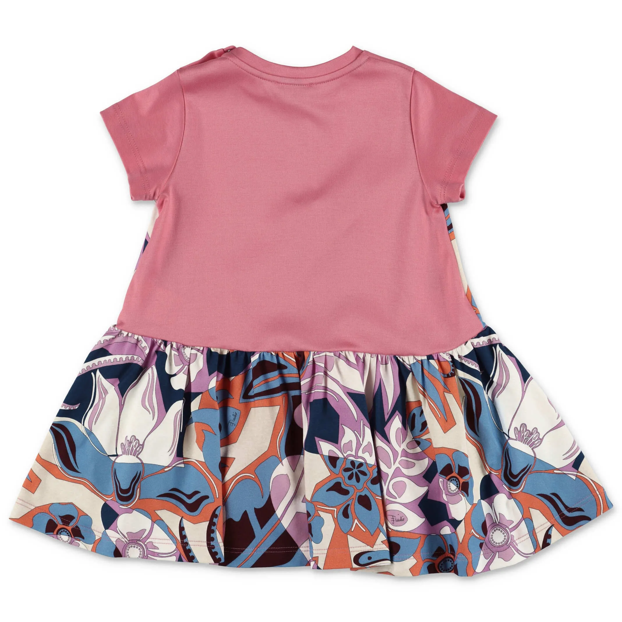 Emilio Pucci Junior Abstract Floral Printed T-Shirt Dress