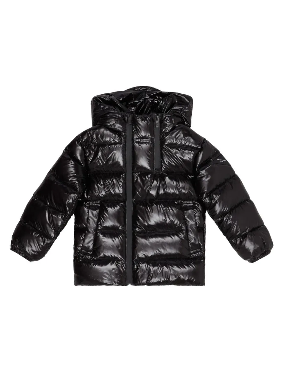 Emporio Armani Kids Asymmetric Zip Puffer Jacket