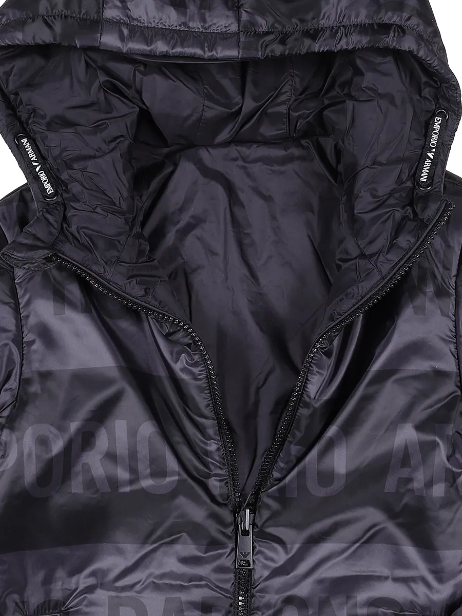 Emporio Armani Kids Hooded Bomber Jacket