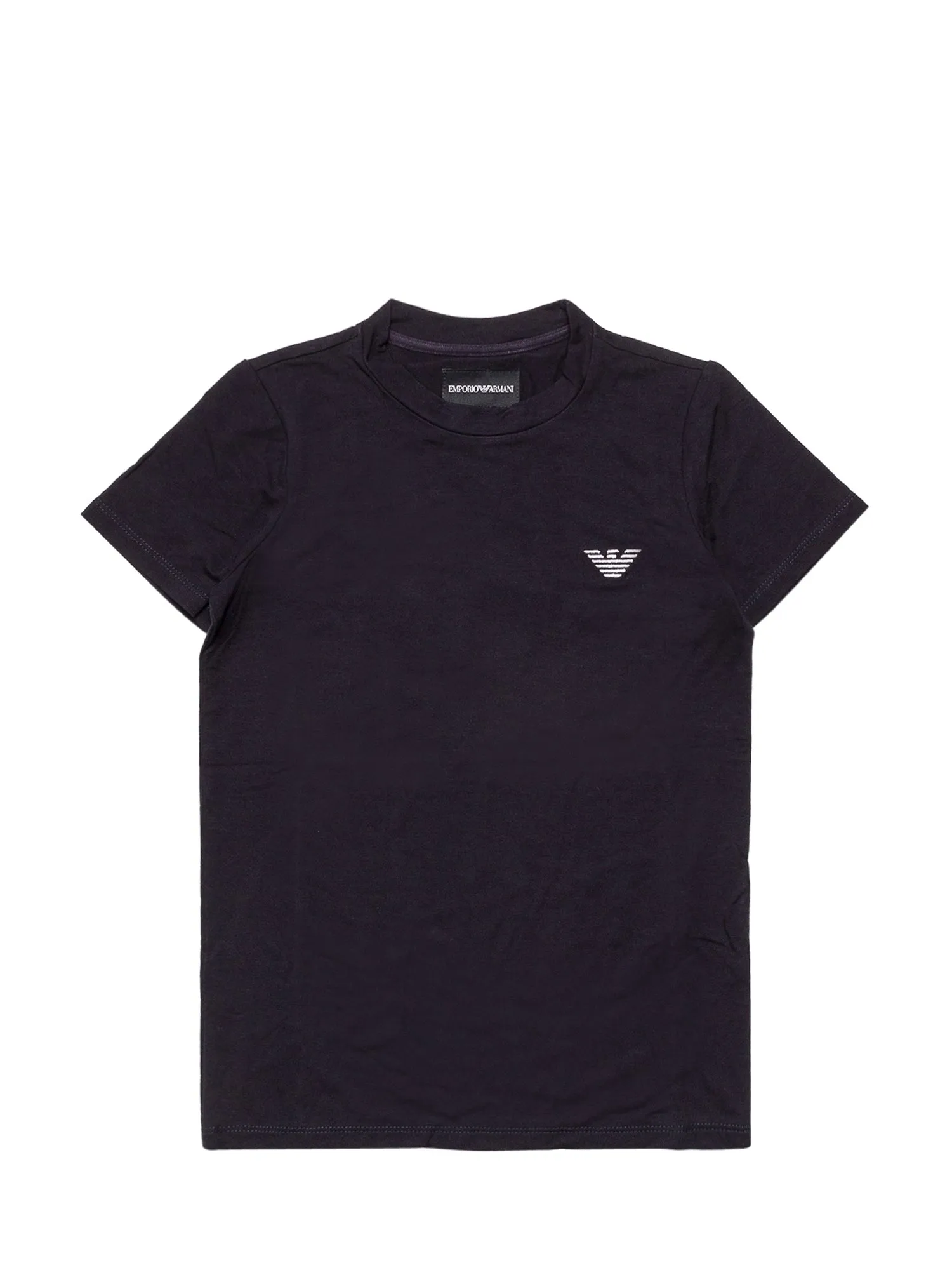 Emporio Armani Kids Logo Embroidered Crewneck T-Shirt