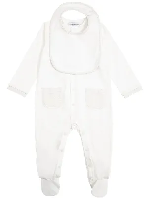 Emporio Armani Kids Logo Printed Detail Babygrow Set
