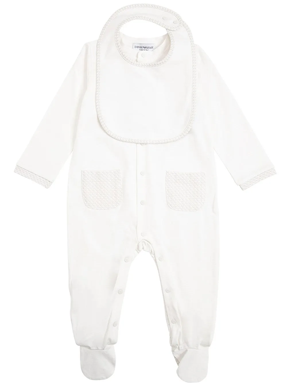 Emporio Armani Kids Logo Printed Detail Babygrow Set