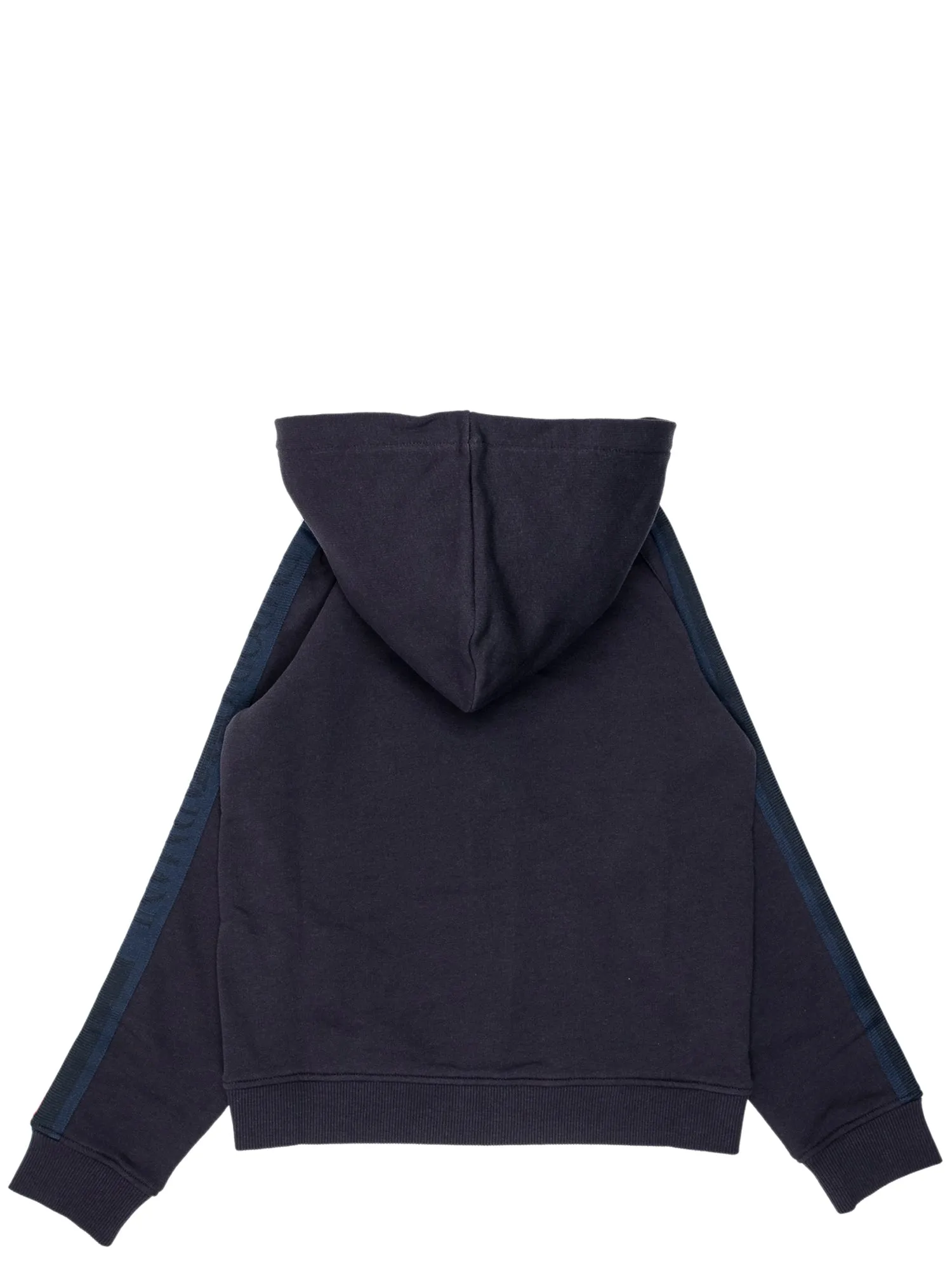 Emporio Armani Kids Logo Side Stripe Zipped Hoodie