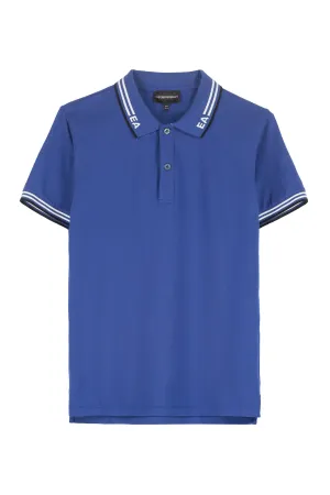 Emporio Armani Kids Stripe Detail Polo Shirt