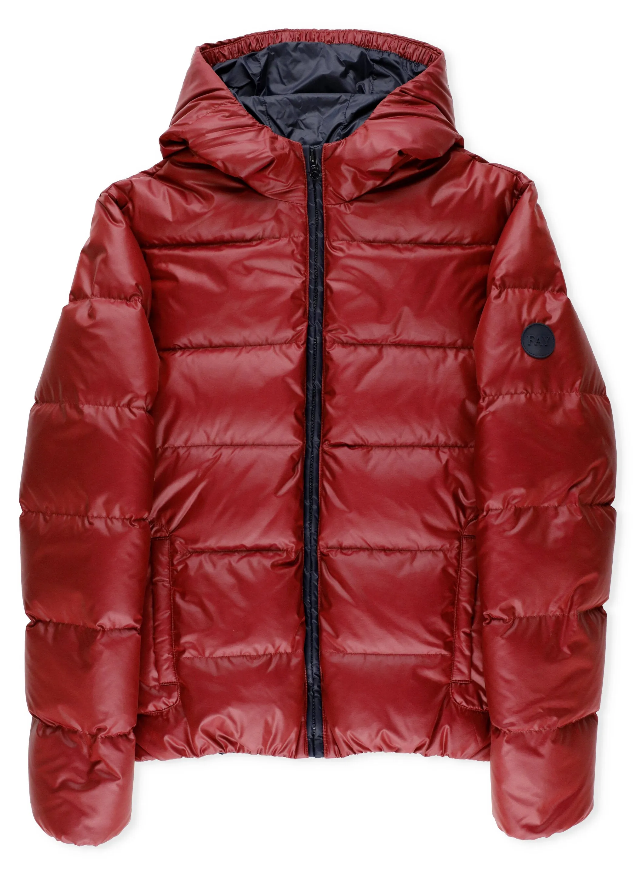 Fay Kids Logo Patch Puffer Jacket