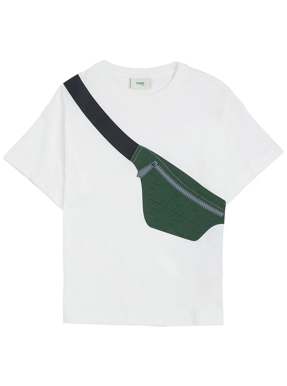Fendi Kids Crossbody Bag Printed T-Shirt
