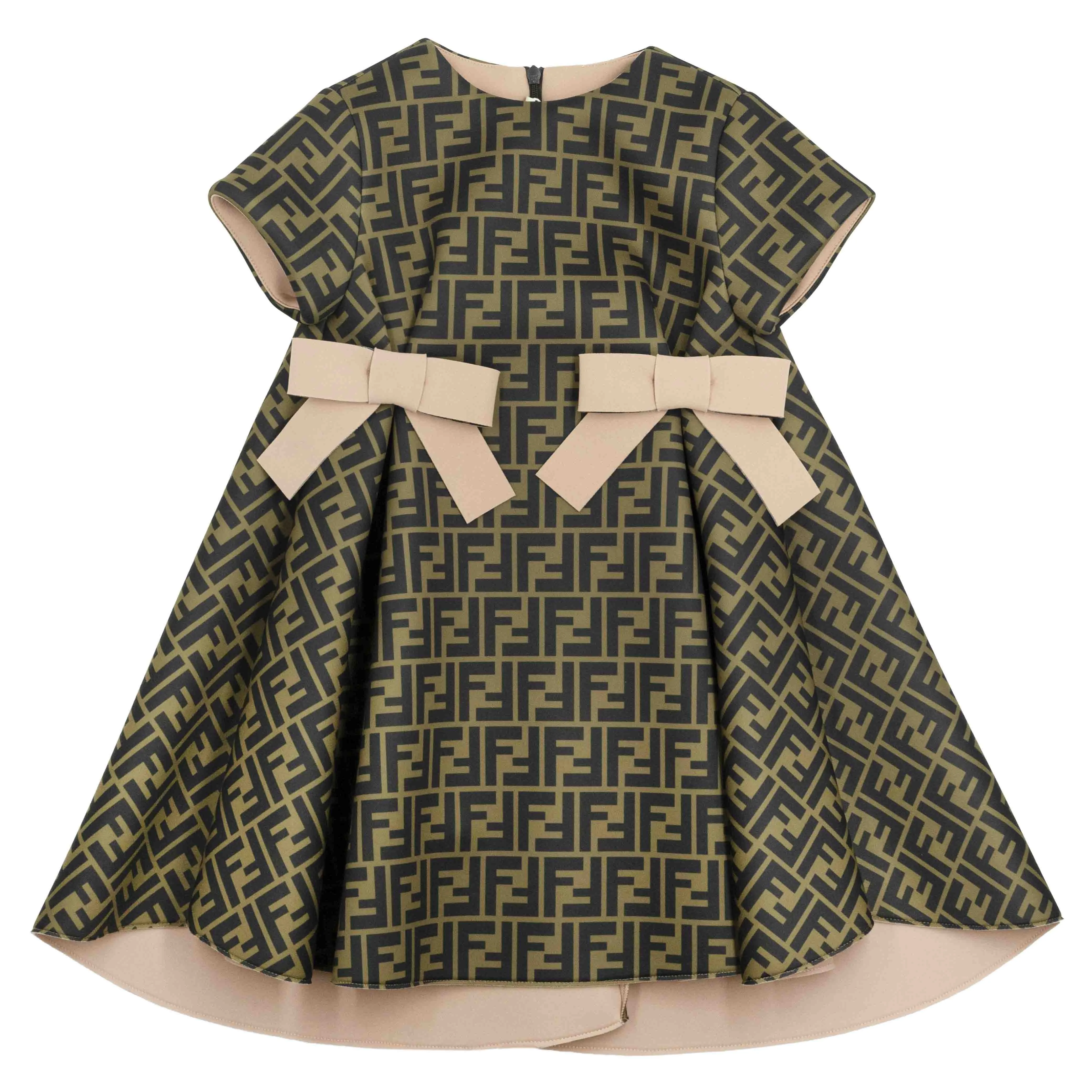 Fendi Kids FF Allover Printed Dress