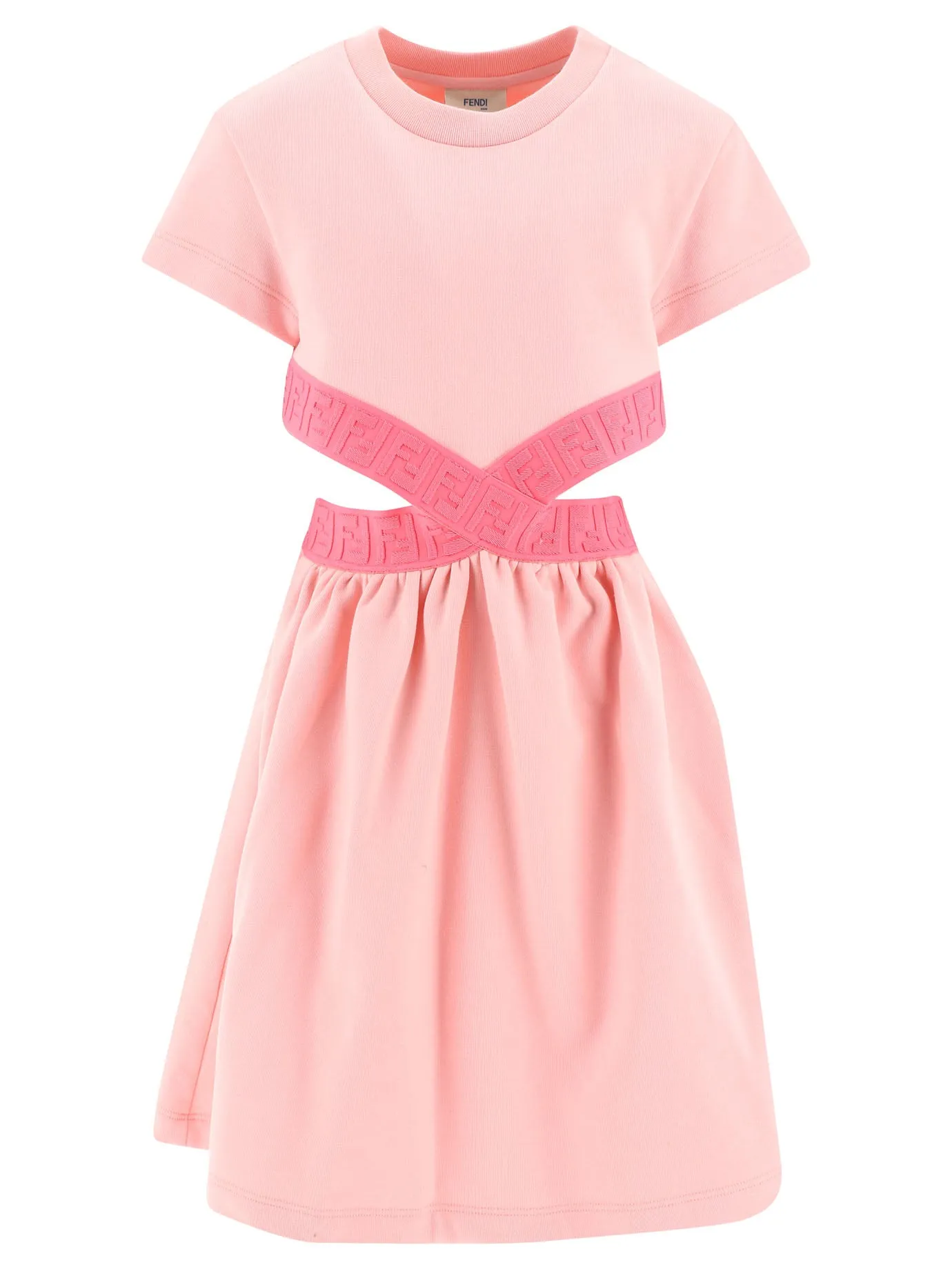 Fendi Kids FF Jacquard Cut-Out Dress
