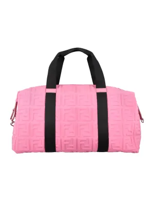 Fendi Kids FF Logo Embossed Large Duffle Bag