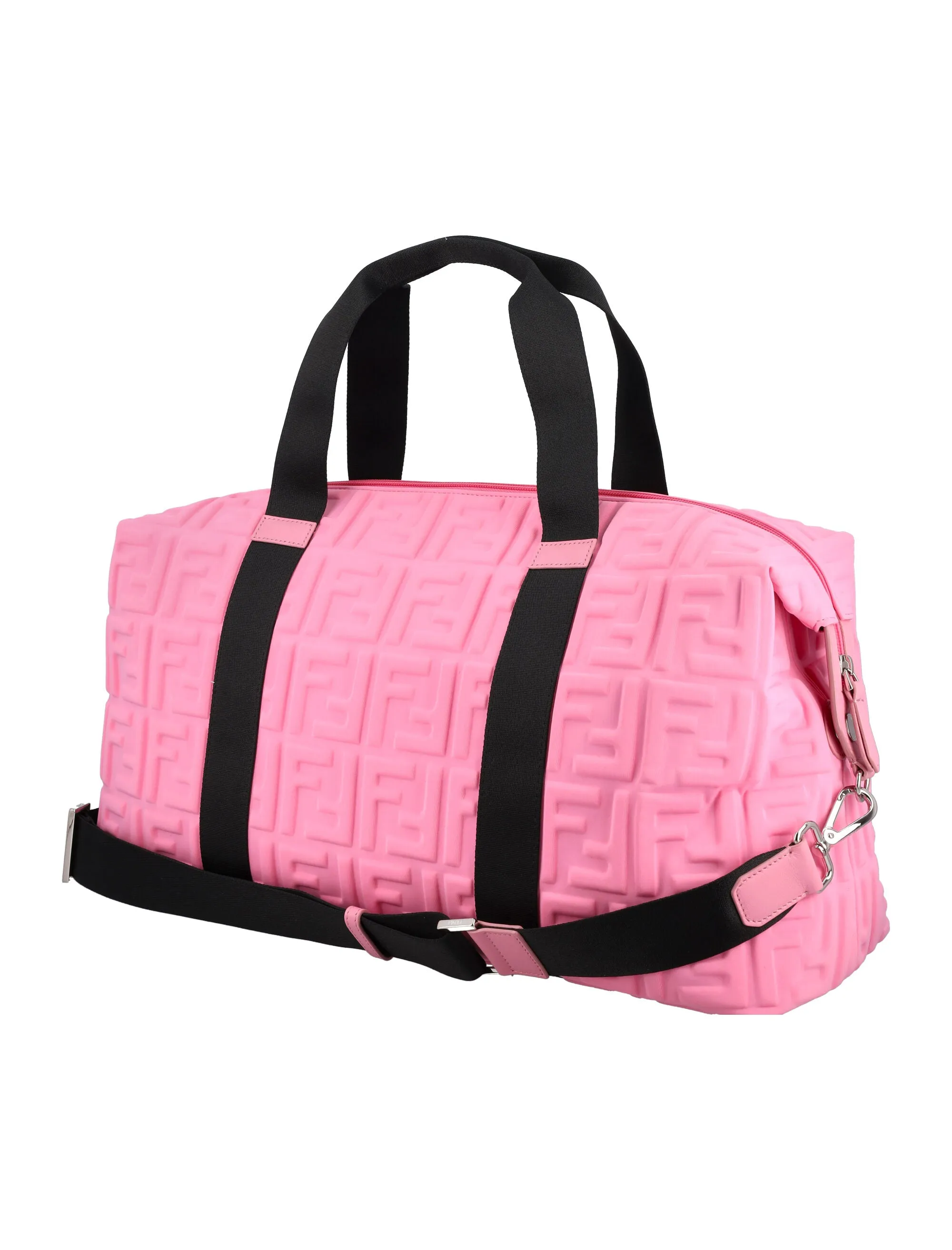 Fendi Kids FF Logo Embossed Large Duffle Bag