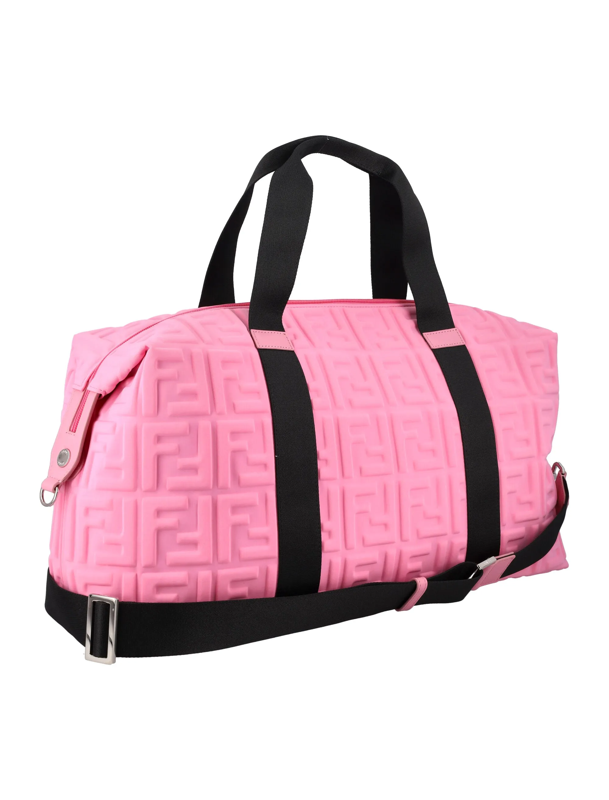 Fendi Kids FF Logo Embossed Large Duffle Bag