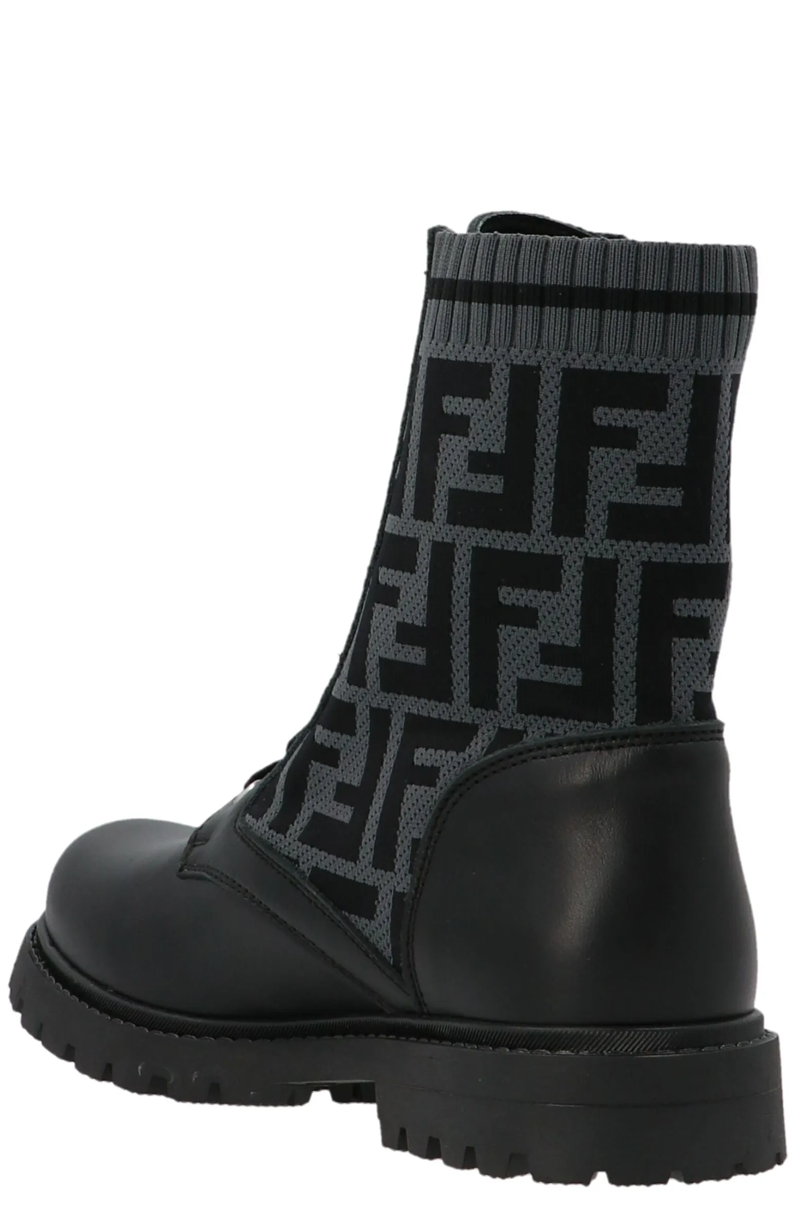 Fendi Kids FF Motif Combat Boots