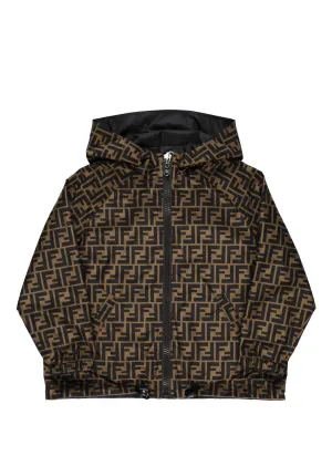 Fendi Kids FF Motif Reversible Windbreaker Jacket
