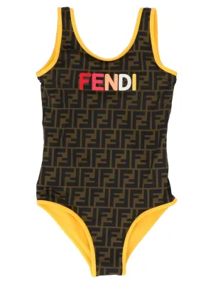 Fendi Kids FF Motif Swimsuit