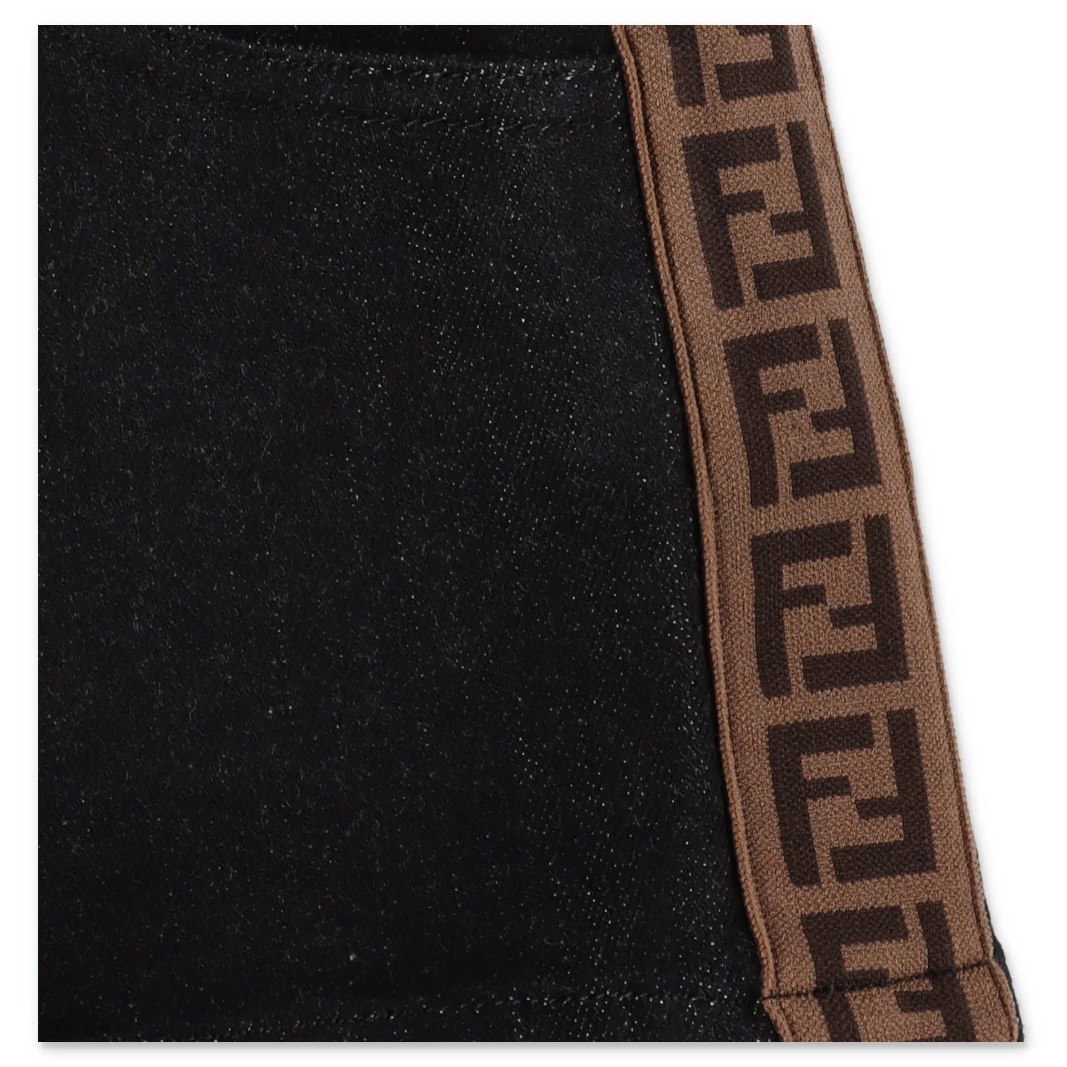 Fendi Kids FF Motif Tape Denim Shorts