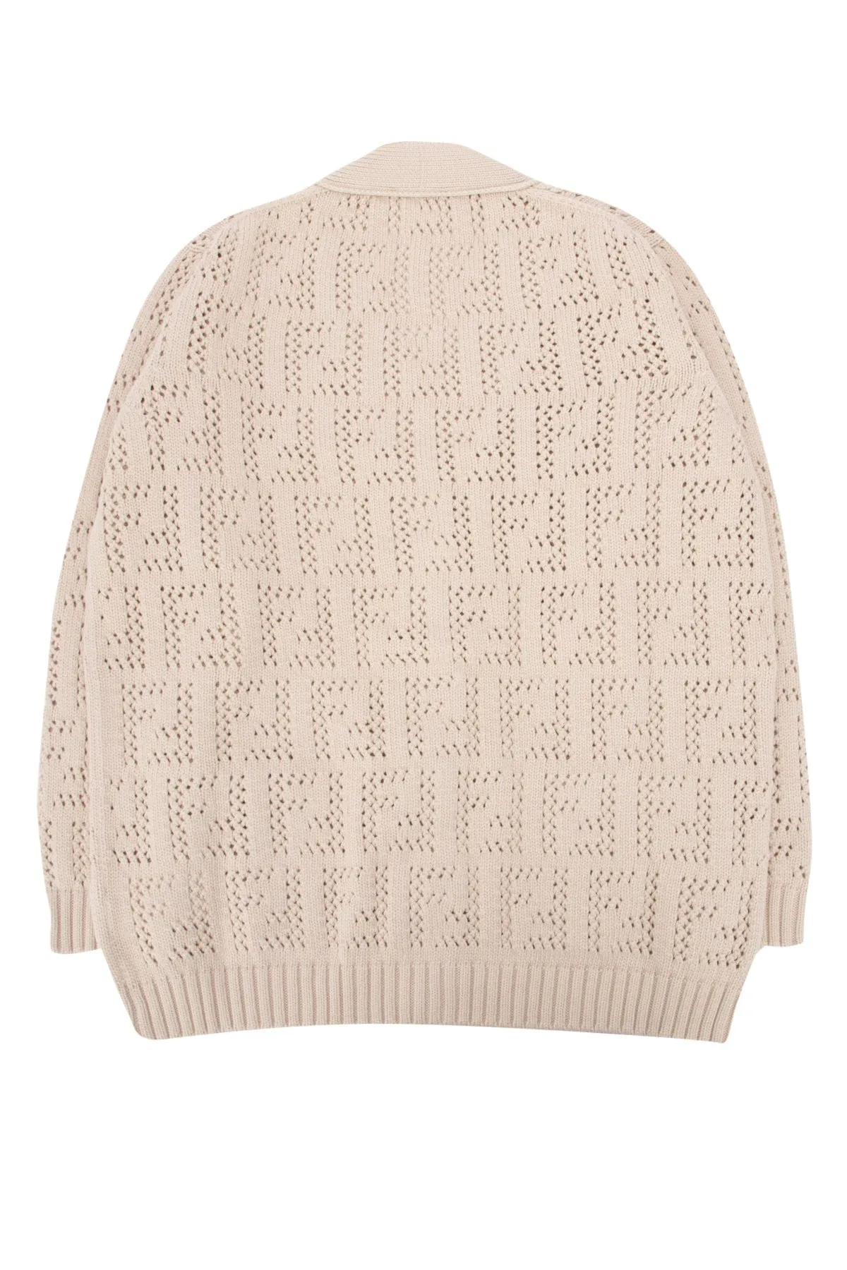 Fendi Kids FF Motif V-Neck Cardigan