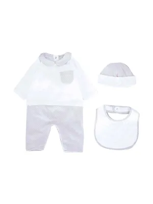 Fendi Kids FF Patterned Babygrow Set