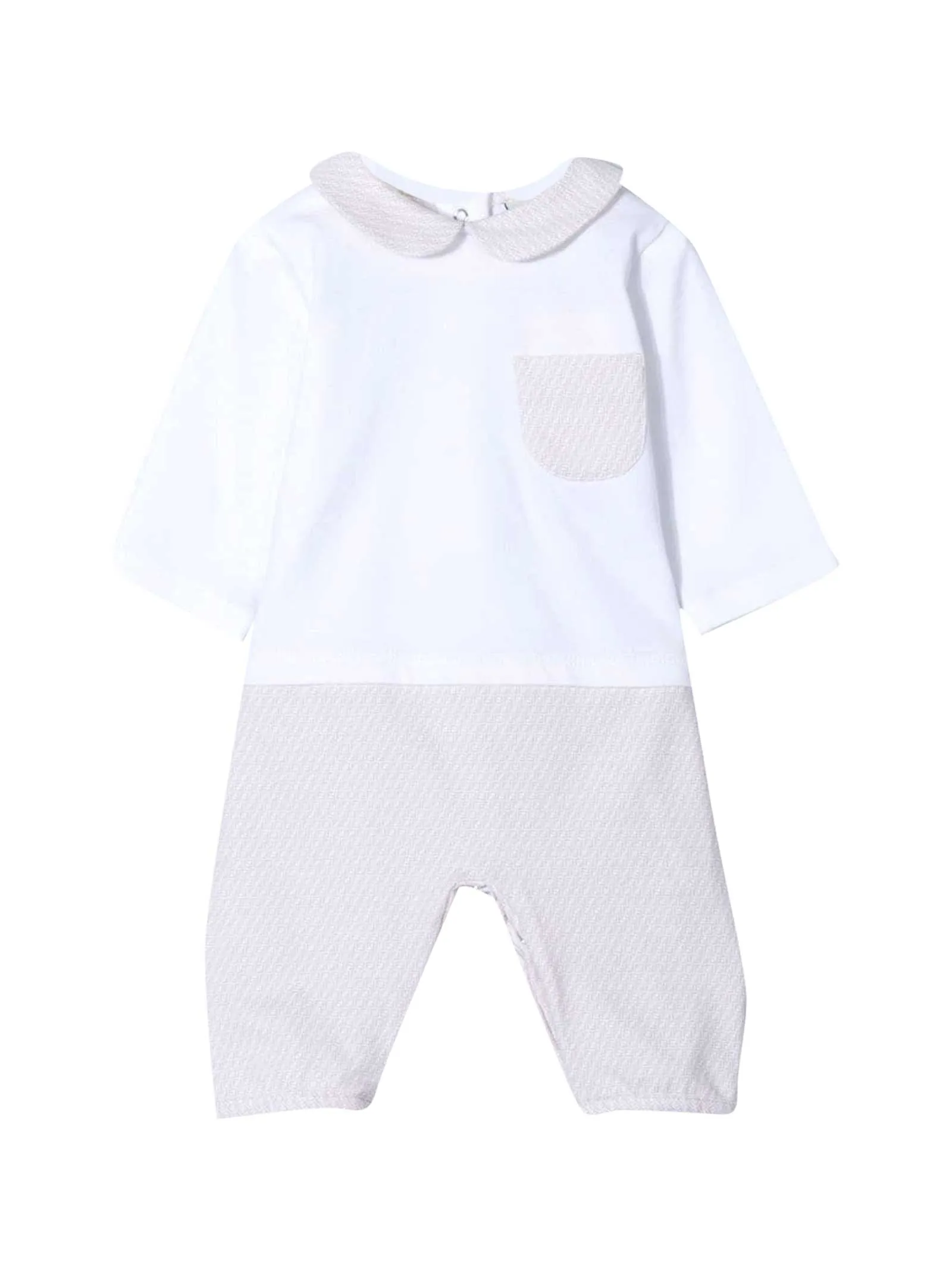 Fendi Kids FF Patterned Babygrow Set
