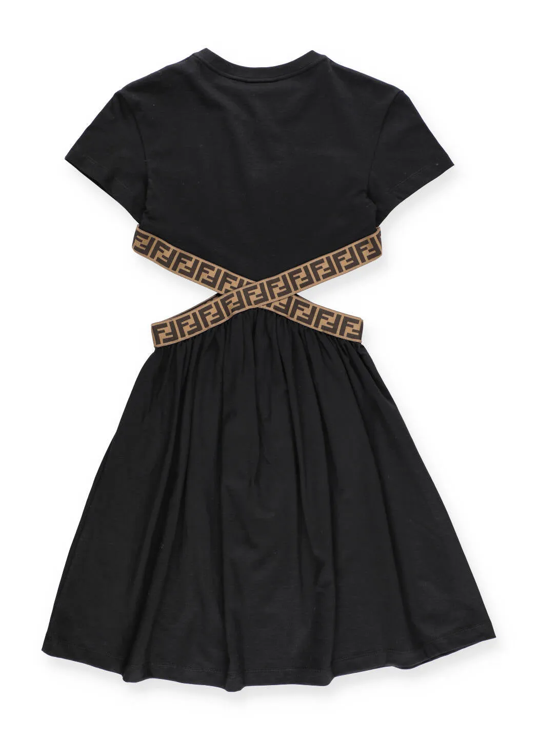 Fendi Kids FF Tape Cut-Out Dress