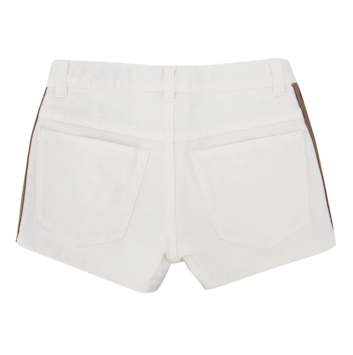 Fendi Kids FF Tape Denim Shorts