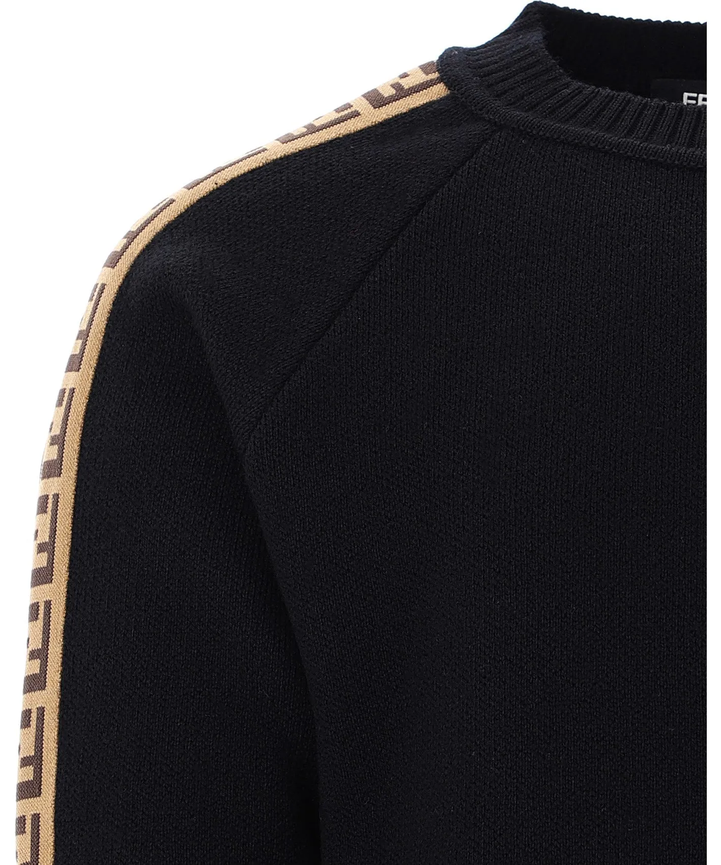 Fendi Kids FF Trim Crewneck Knit Jumper