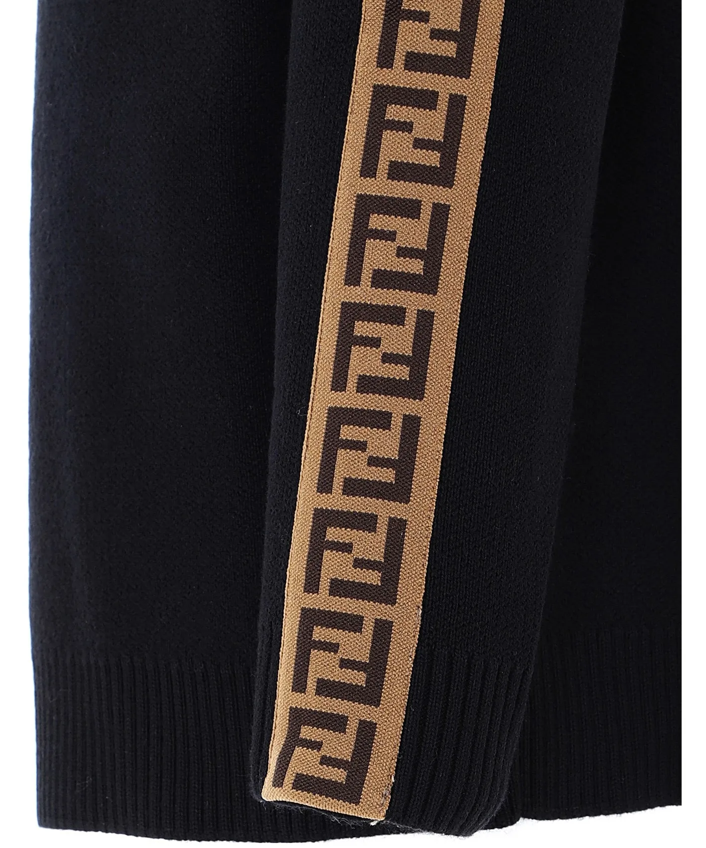 Fendi Kids FF Trim Crewneck Knit Jumper