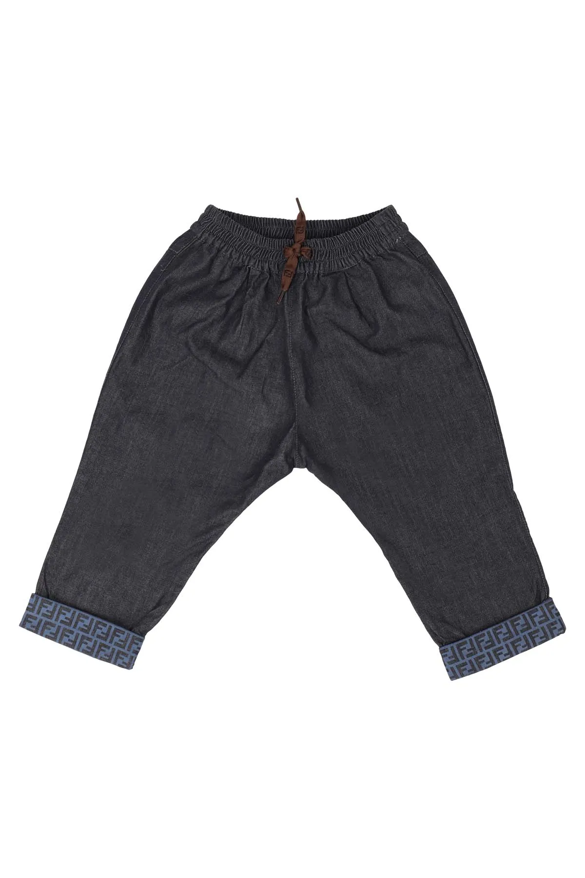 Fendi Kids FF Trim Drawstring Jeans