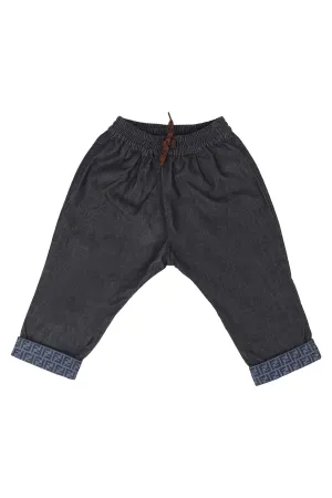 Fendi Kids FF Trim Drawstring Jeans