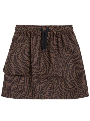 Fendi Kids FF Vertigo Printed Skirt