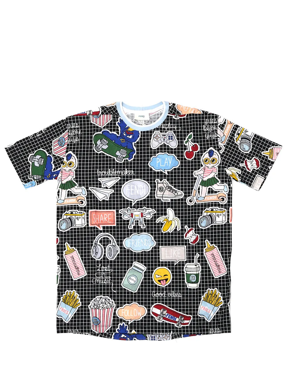 Fendi Kids Graphic Printed T-Shirt