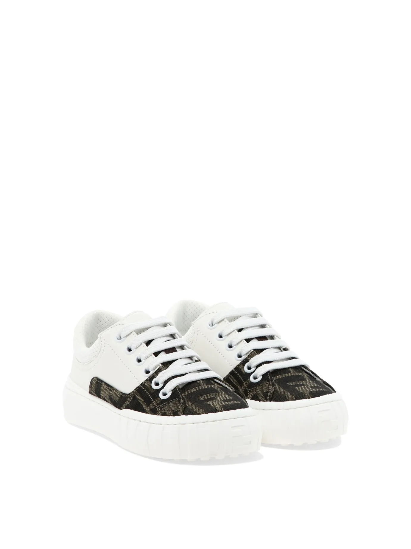Fendi Kids Logo Detailed Lace-Up Sneakers
