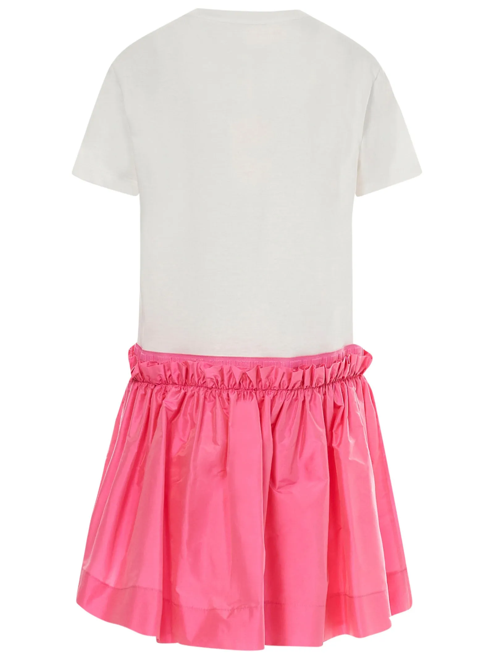 Fendi Kids Logo Detailed Two-Tone Crewneck Dress