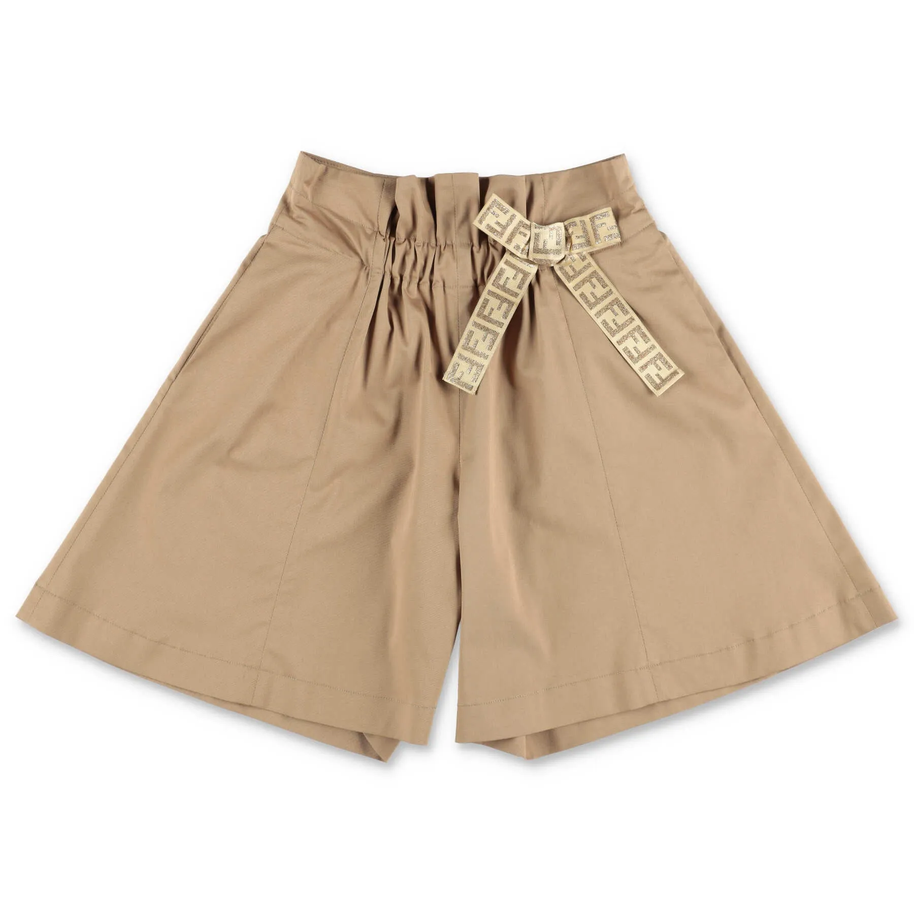 Fendi Kids Logo Detailed Wide Leg Shorts