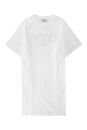 Fendi Kids Logo Embossed T-Shirt Dress