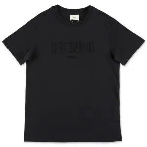 Fendi Kids Logo Embossed T-Shirt