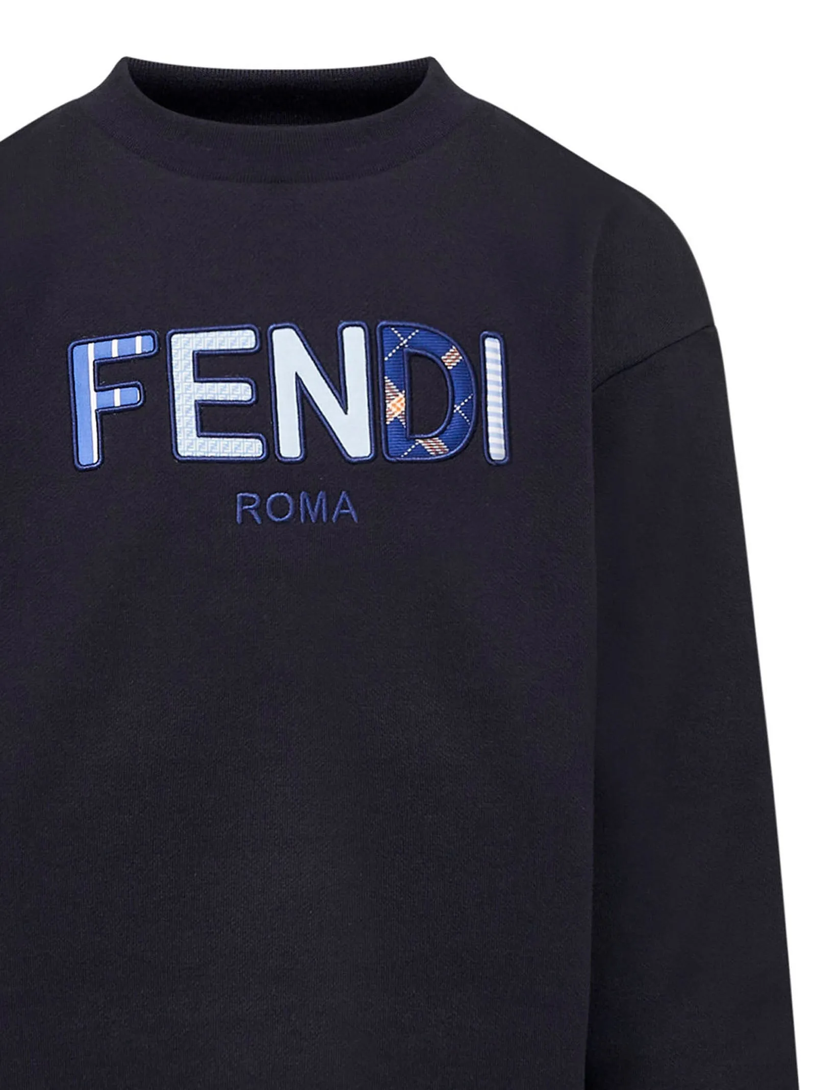 Fendi Kids Logo Embroidered Crewneck Sweatshirt