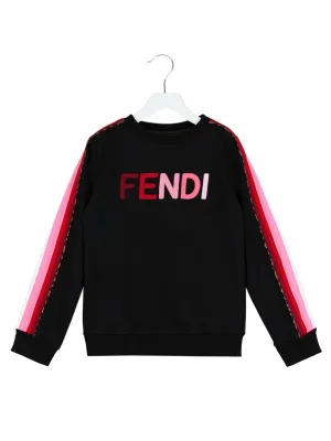 Fendi Kids Logo Embroidered Crewneck Sweatshirt