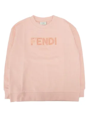 Fendi Kids Logo Embroidered Sweatshirt