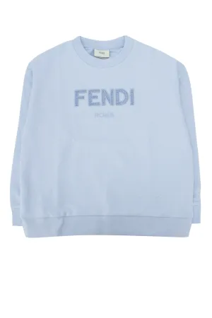 Fendi Kids Logo Embroidered Sweatshirt