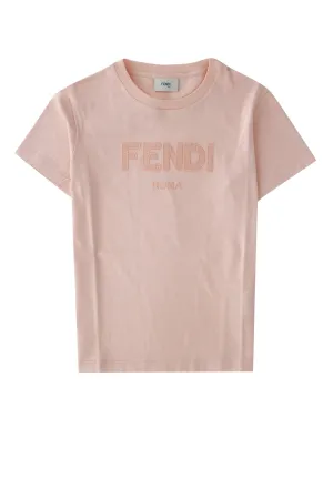 Fendi Kids Logo Embroidered T-Shirt