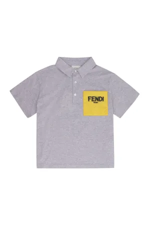 Fendi Kids Logo Pocket Polo Shirt