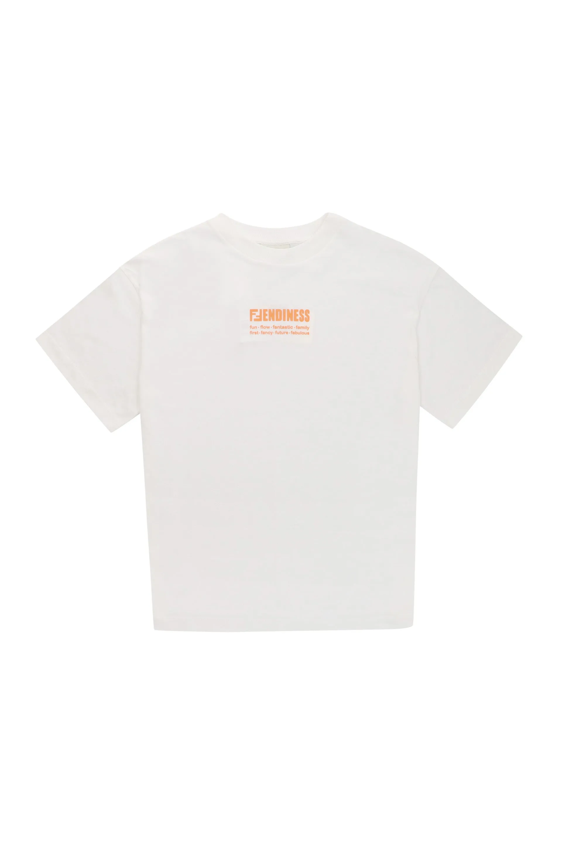 Fendi Kids Logo Printed Crewneck T-Shirt
