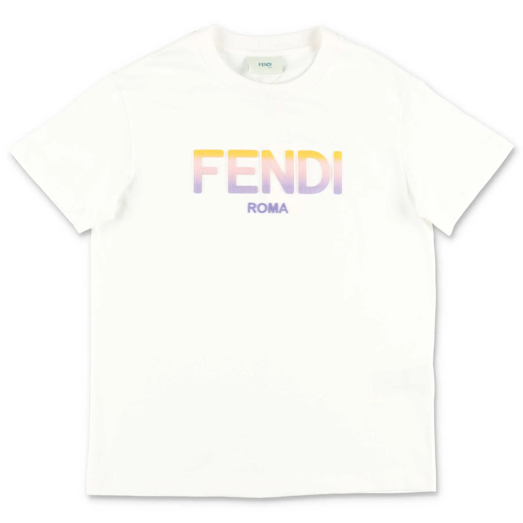Fendi Kids Logo Printed Crewneck T-Shirt