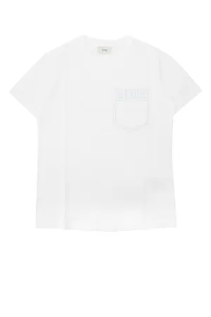 Fendi Kids Logo Stitched Pocket Motif T-Shirt