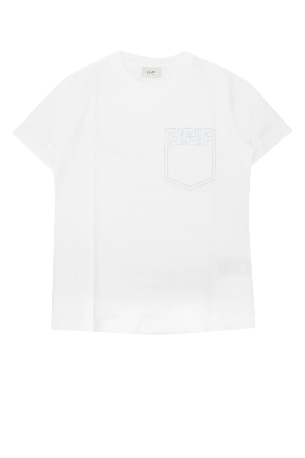 Fendi Kids Logo Stitched Pocket Motif T-Shirt